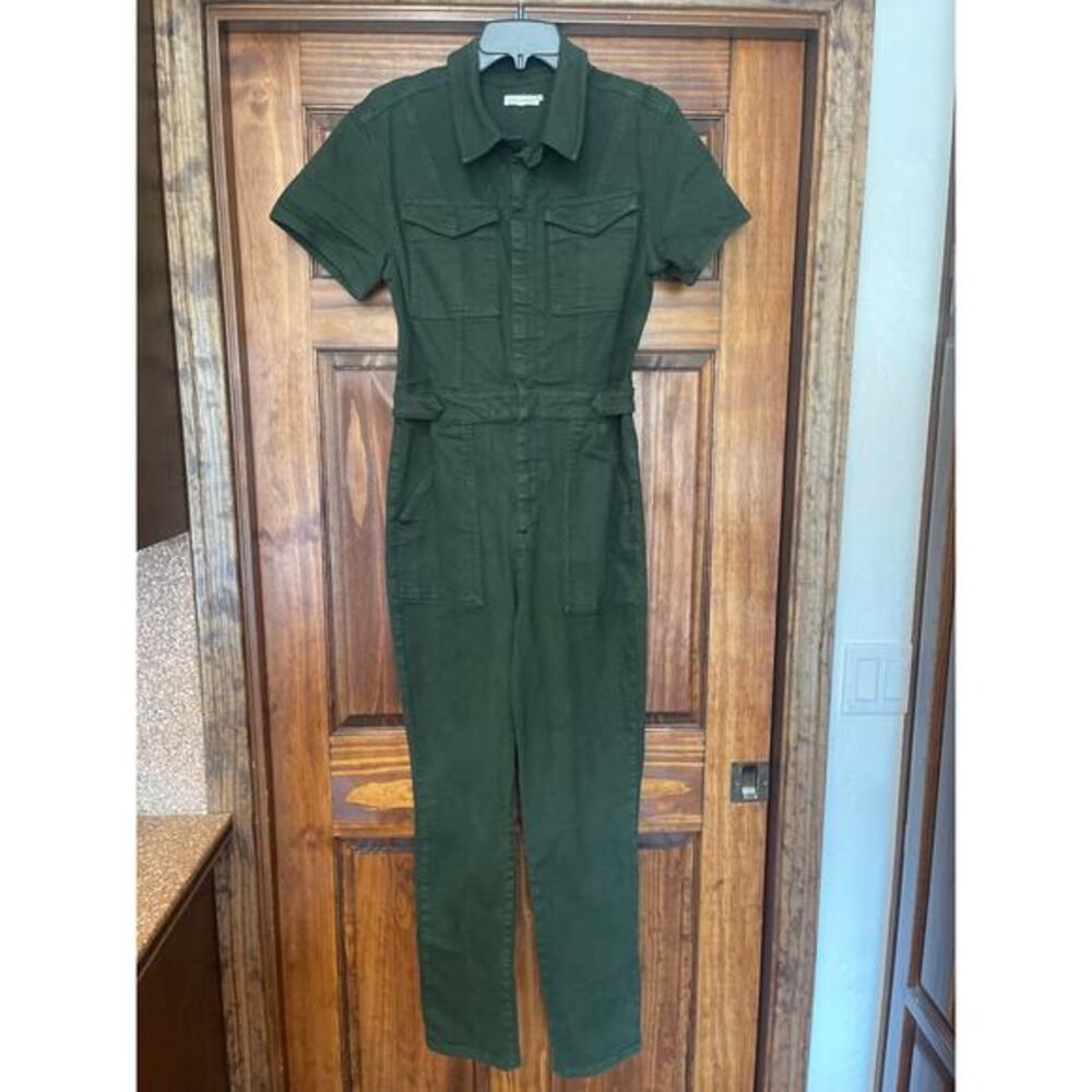 GOOD AMERICAN FIT FOR SUCCESS JUMPSUIT DARK GREEN SIZE 4